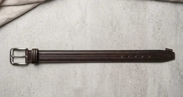 Dark_Brown_Premium_Stitched_Leather_Belt_With_Metal_Buckle_For_Men