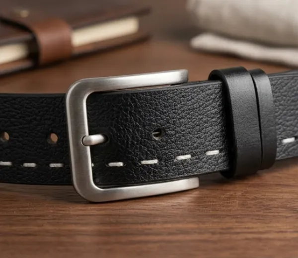 Black_Leather_Belt_With_White_Contrast_Stitching_And_Silver_Buckle_For_Men
