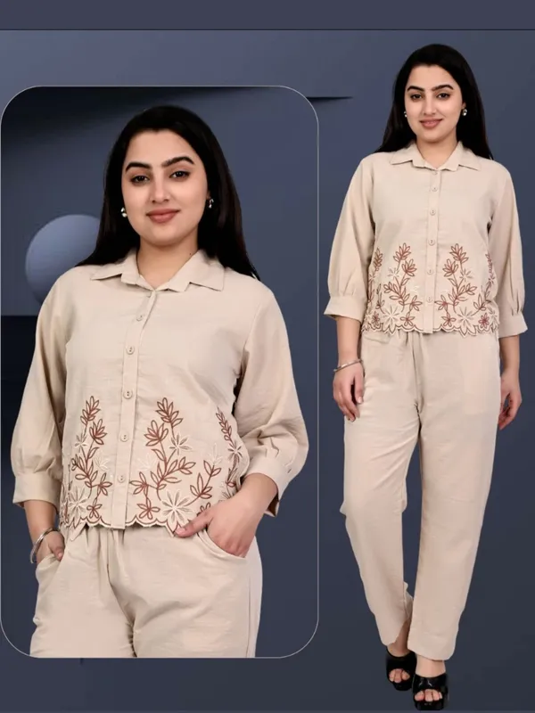 Beige_Cotton_Co-Ord_Set_For_Women