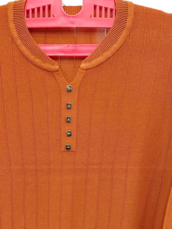 Rust_Brown_100%_Premium_Cotton_Blend_Top_For_Women