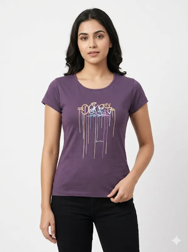 Purple_Cotton_T-Shirt_For_Women