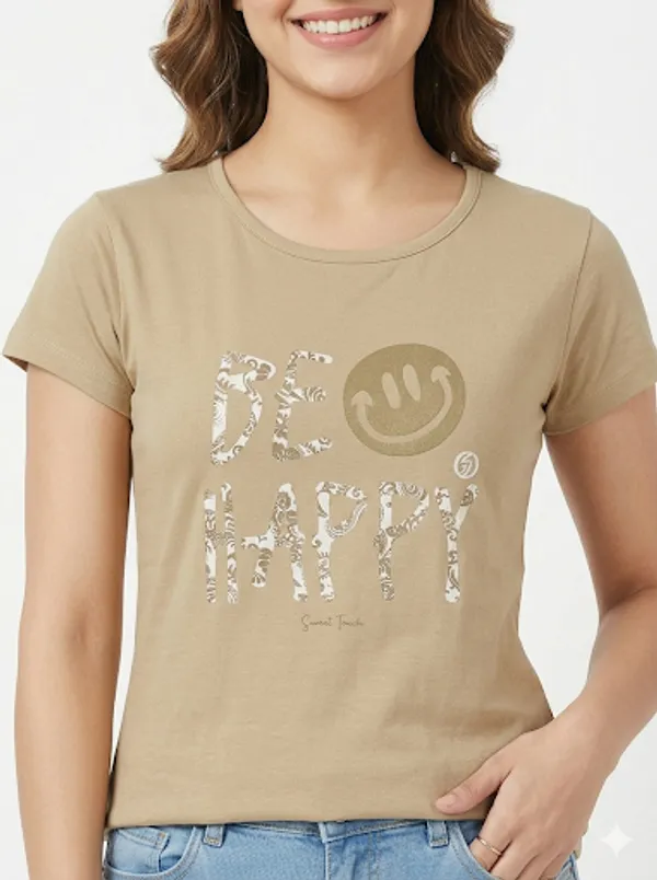 Beige_Cotton_T-Shirt_For_Women
