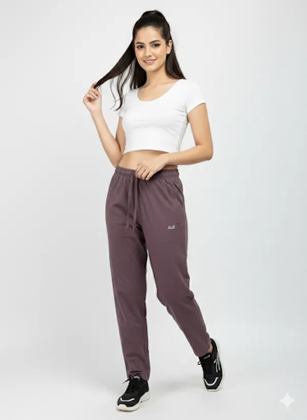Brown_Cotton_Track_Pants_For_Women
