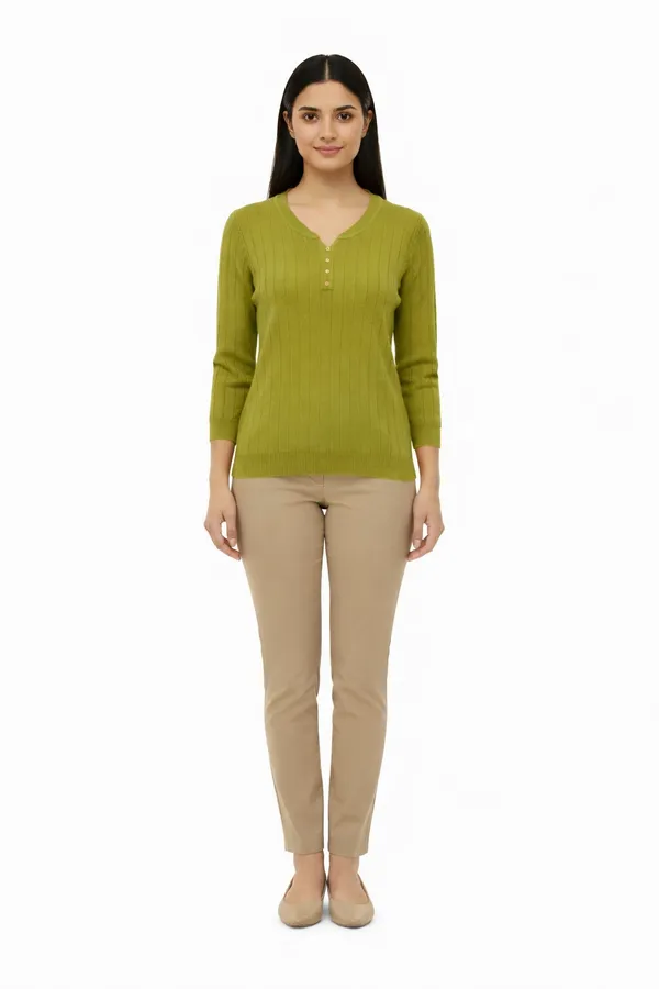 Green_100%_Premium_Cotton_Blend_Top_For_Women