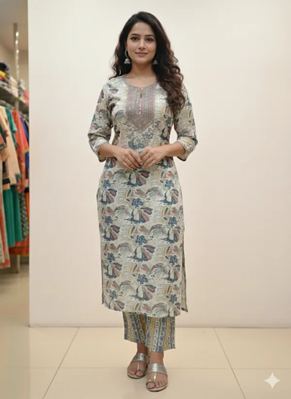 Grey_Cotton_Blend_Kurta_Set_For_Women