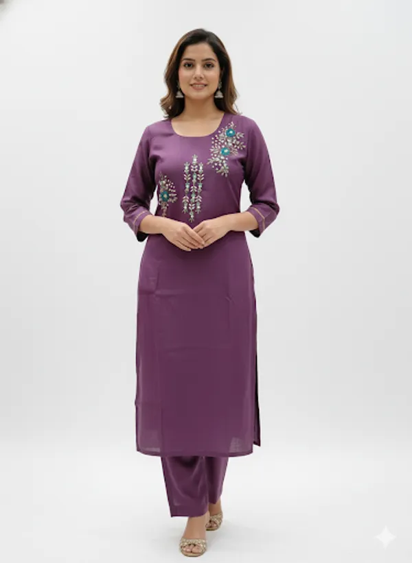 Purple_Cotton_Kurta_Set_For_Women