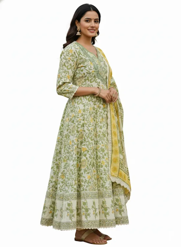 Green_Cotton_Anarkali_Suit_For_Women