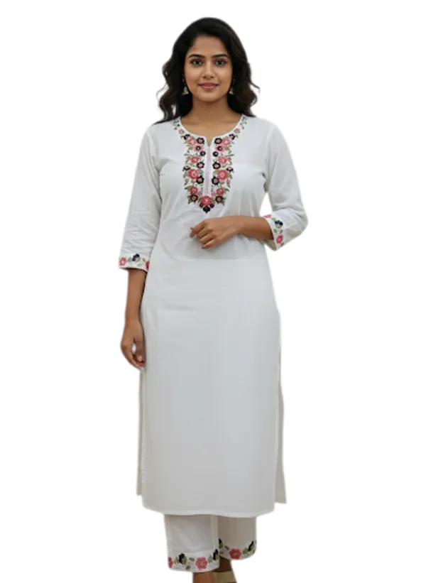 White_Cotton_Suit_Set_For_Women