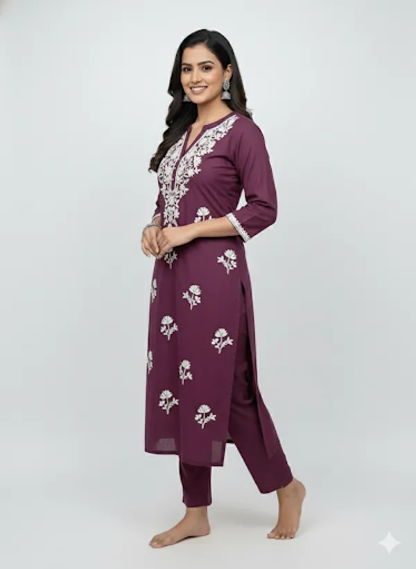 Purple_Cotton_Kurta_Set_For_Women