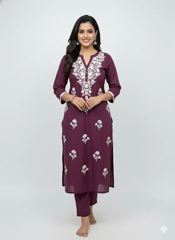 Purple_Cotton_Kurta_Set_For_Women
