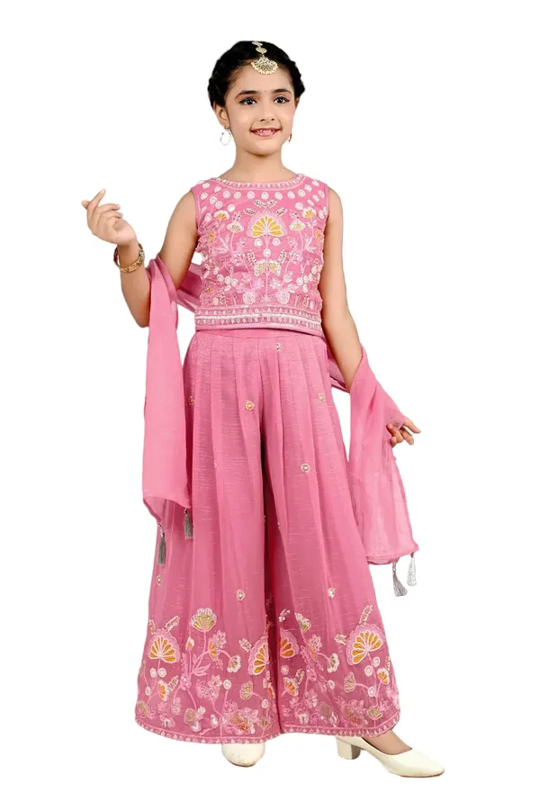 Pink_Cotton_Plazo_Set_For_Girls