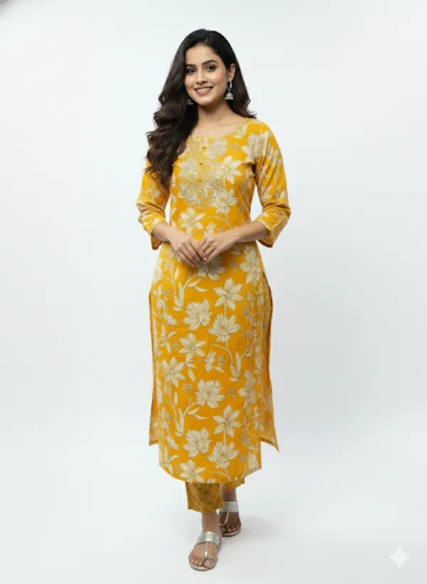 Yellow_Cotton_Blend_Suit_Set_With_Dupatta_For_Women