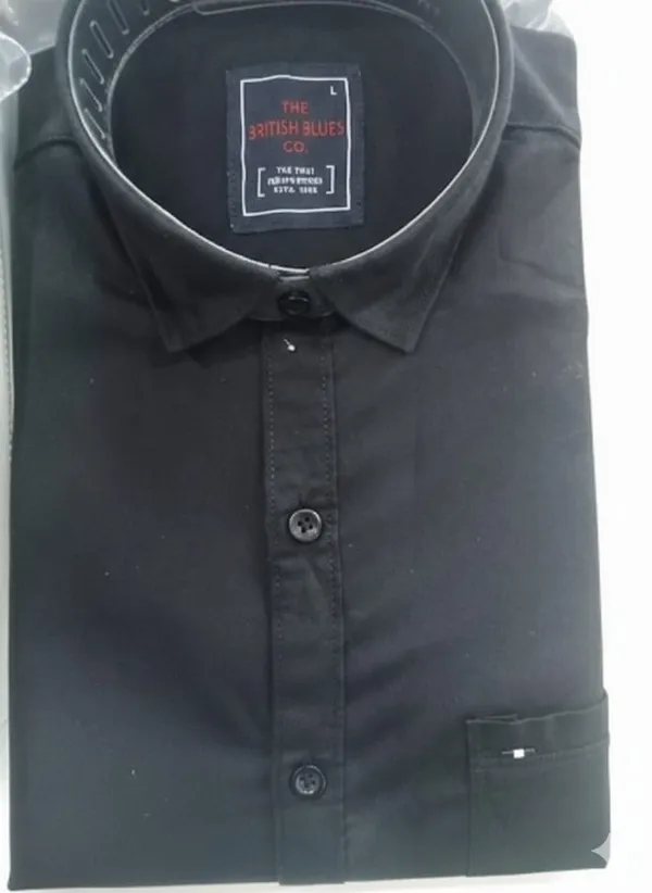 Black_Cotton_Blend_Shirt_For_Men