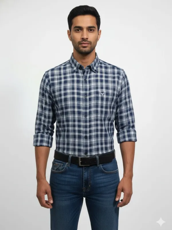 Stripe_Cotton_Blend_Shirt_For_Men