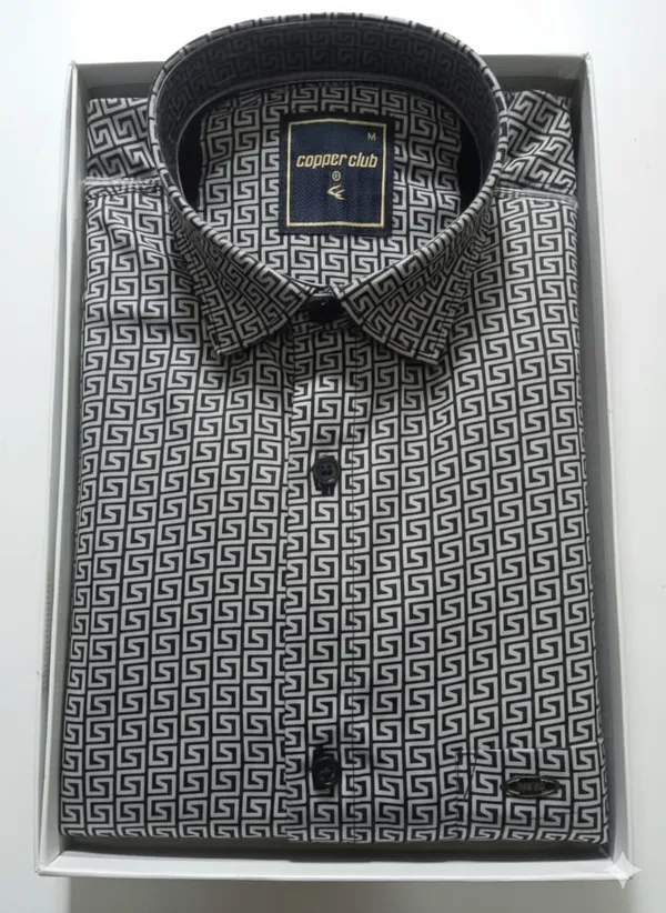 Grey_100%_Premium_Cotton_Blend_Shirt_For_Men