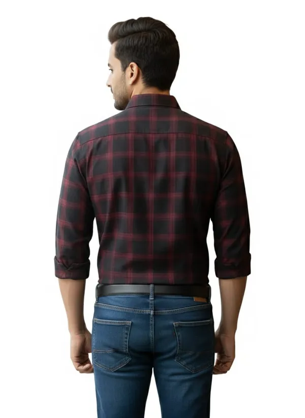 Dark_Brown_100%_Cotton_Shirt_For_Men