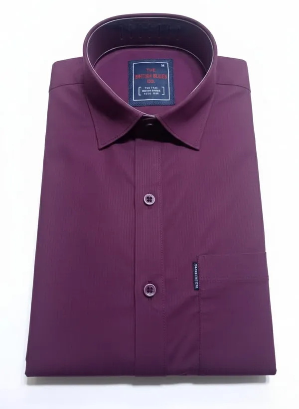 Dark_Purple_Cotton_Blend_Shirt_For_Men