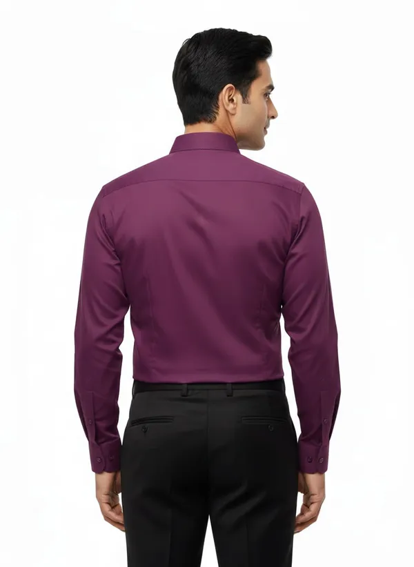 Dark_Purple_Cotton_Blend_Shirt_For_Men