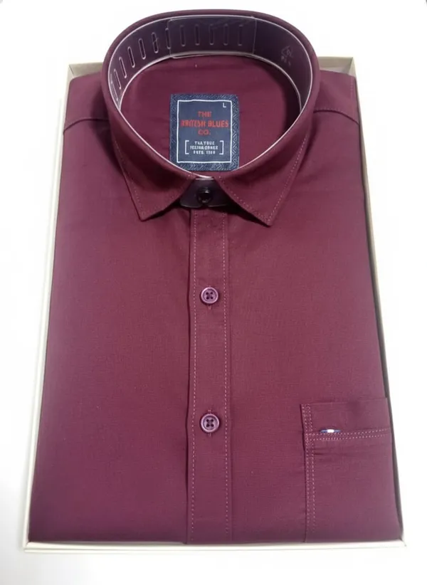Maroon_100%_Cotton_Shirt_For_Men