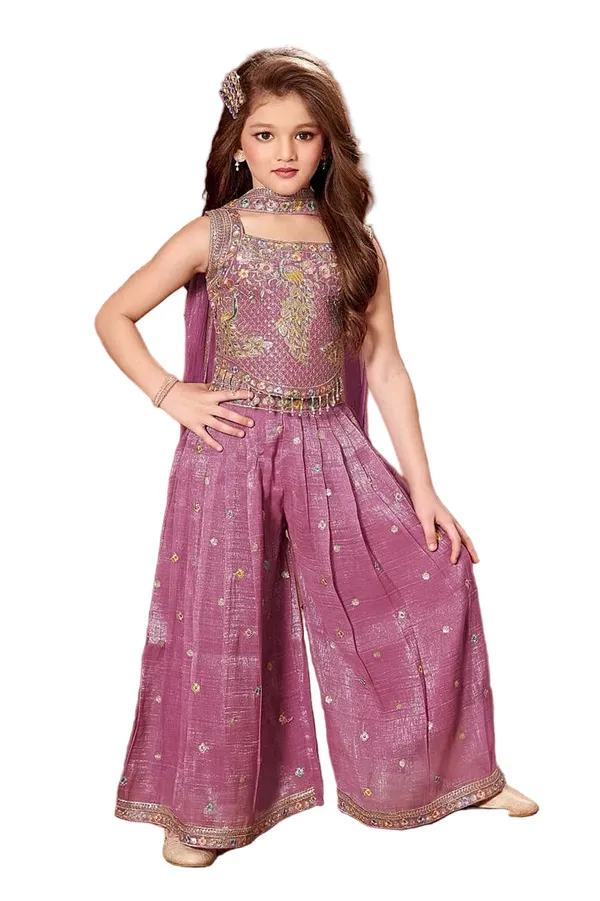 Pink_Cotton_Blend_Plazo_Set_For_Girls