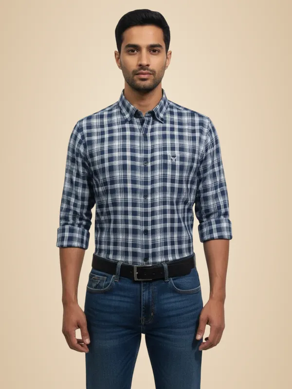 Stripe_Cotton_Blend_Shirt_For_Men