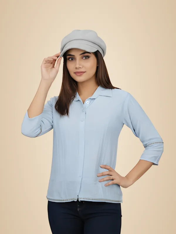 Blue_Cotton_Top_For_Women