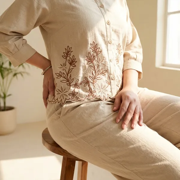 Beige_Cotton_Co-Ord_Set_For_Women