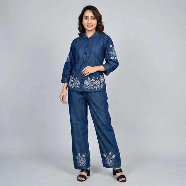 Blue_Cotton_Co-Ord_Set_For_Women