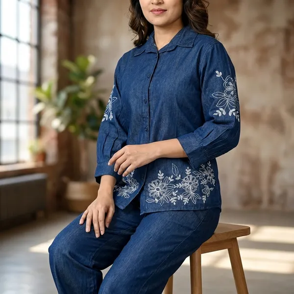 Blue_Cotton_Co-Ord_Set_For_Women