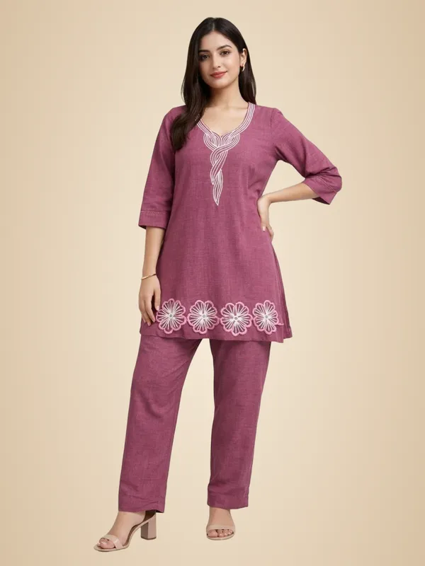 Purple_Linen_Co-Ord_Set_For_Women