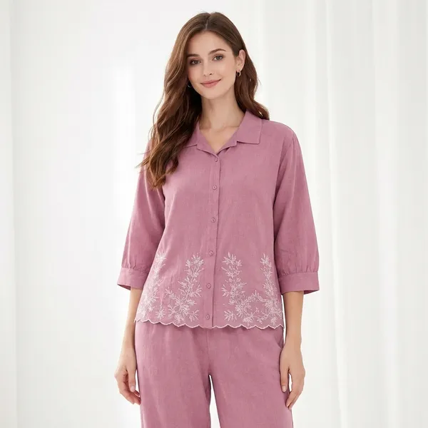 Pink_Cotton_Linen_Co-Ord_Set_For_Women