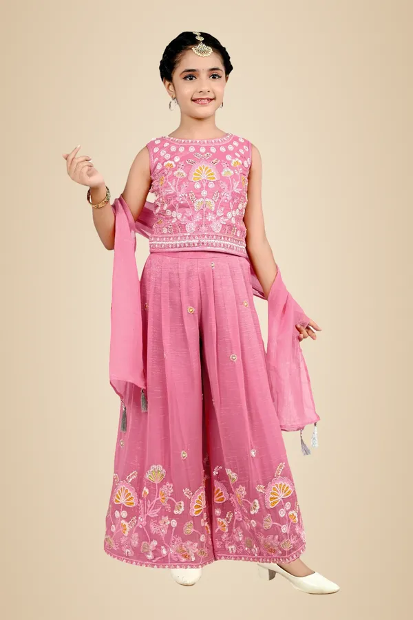 Pink_Cotton_Plazo_Set_For_Girls