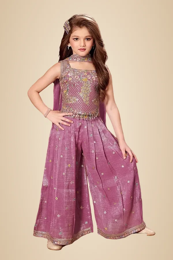 Pink_Cotton_Blend_Plazo_Set_For_Girls