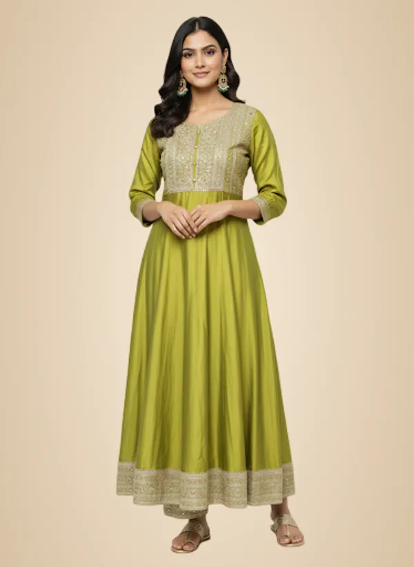 Green_Silk_Anarkali_Set_For_Women