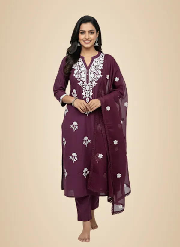 Purple_Cotton_Kurta_Set_For_Women