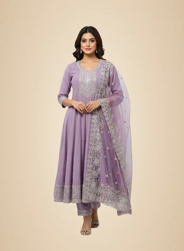 Light_Purple_Cotton_Anarkali_Set_For_Women