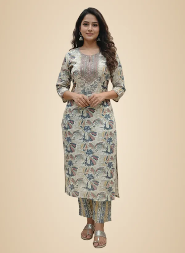 Grey_Cotton_Blend_Kurta_Set_For_Women