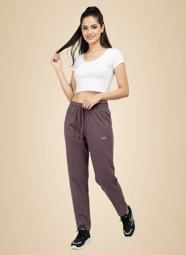 Brown_Cotton_Track_Pants_For_Women