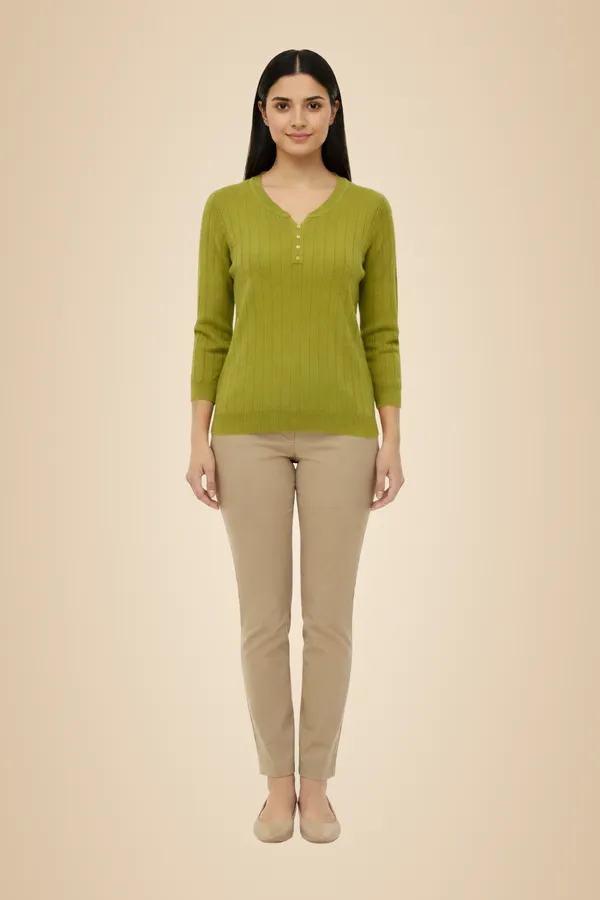 Green_100%_Premium_Cotton_Blend_Top_For_Women