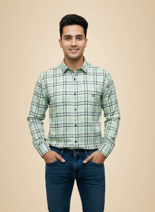 Stripe_Cotton_Blend_Shirt_For_Men