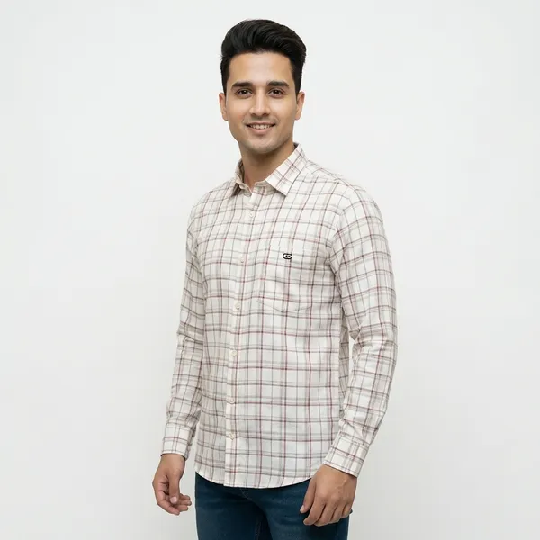 White_Cotton_Blend_Shirt_For_Men