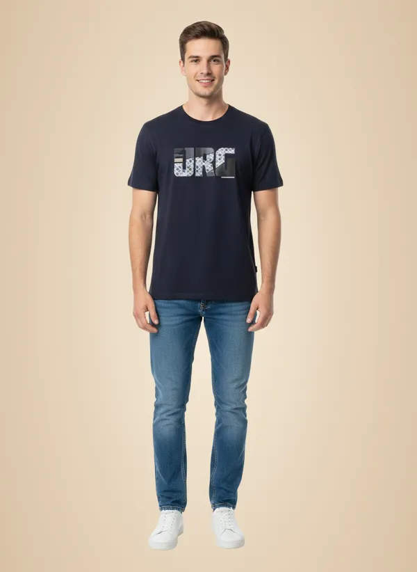 Navy_Blue_100%_Premium_Cotton_Blend_T-Shirt_For_Men