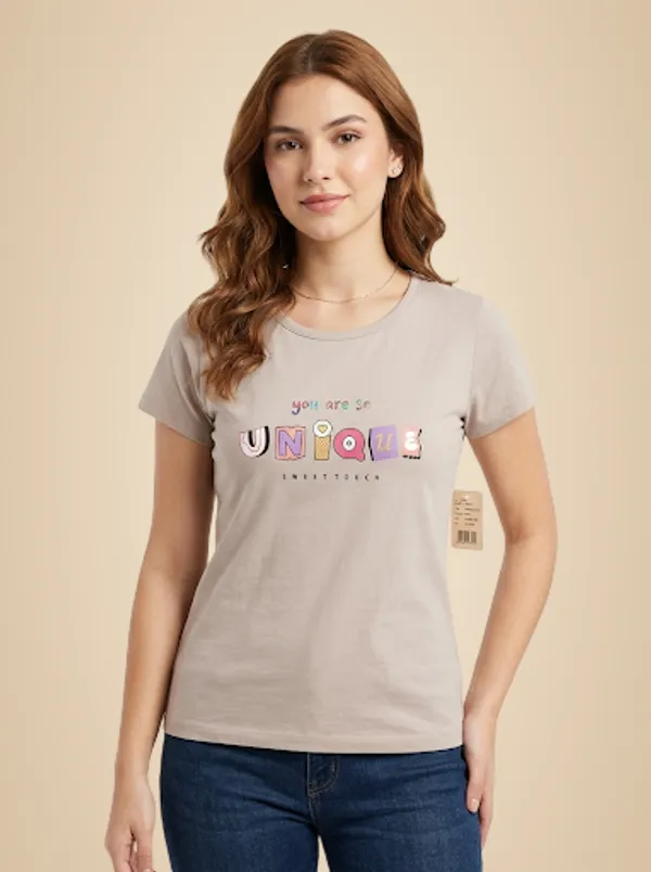 Beige_Cotton_T-Shirt_For_Women