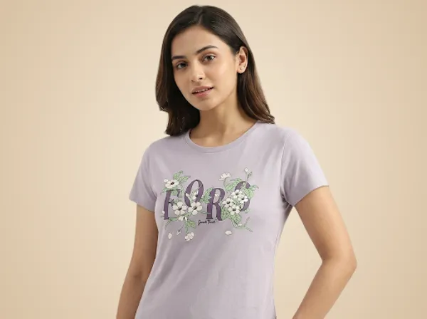 Light_Purple_Cotton_T-Shirt_For_Women