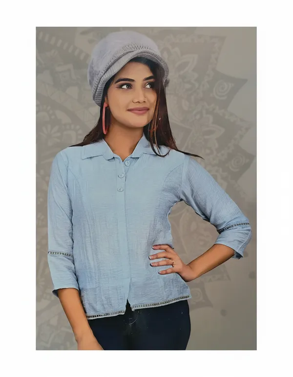 Blue_Cotton_Top_For_Women