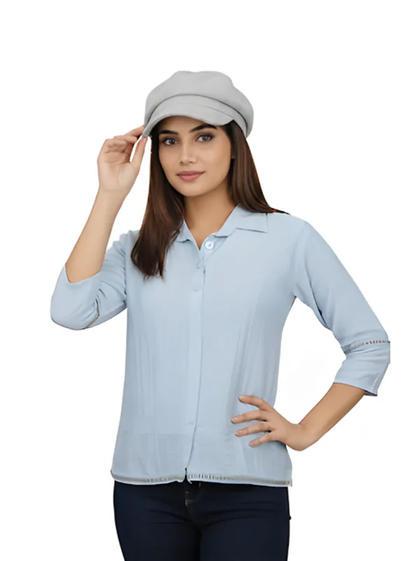 Blue_Cotton_Top_For_Women
