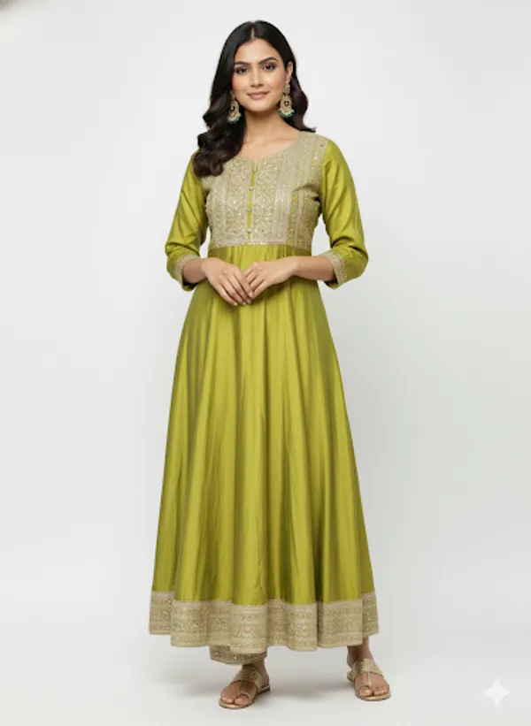 Green_Silk_Anarkali_Set_For_Women
