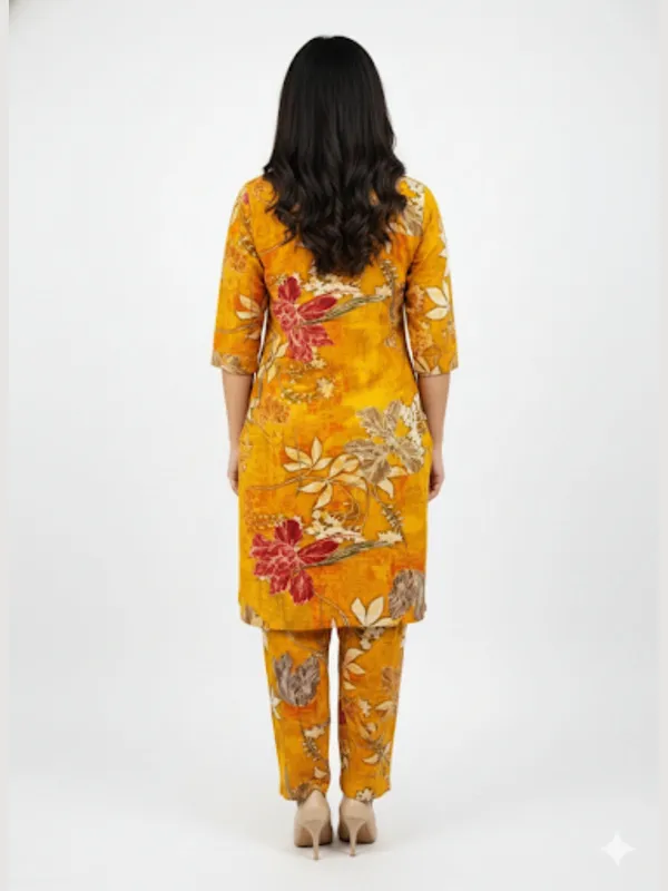Yellow_100%_Premium_Cotton_Blend_Co-Ord_Set_For_Women
