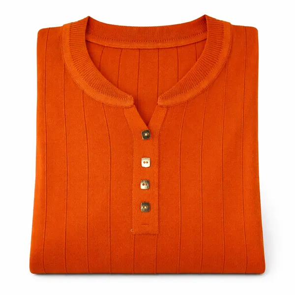 Orange_100%_Premium_Cotton_Blend_Top_For_Women