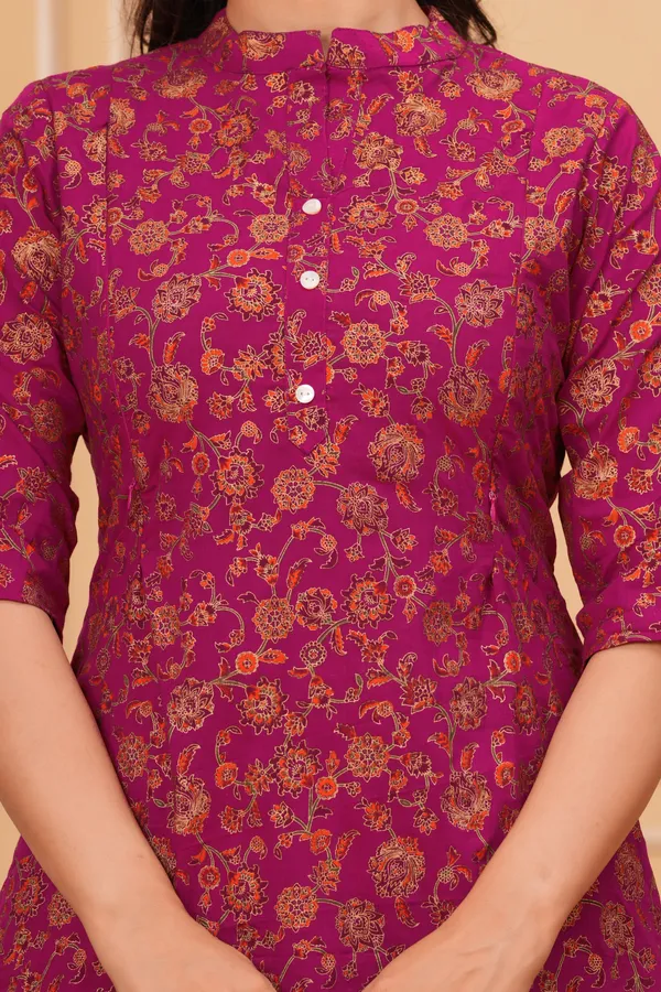 Aarohi_FloralFeedingMATERNITY_Co-ordSet(Kurti-Pant)